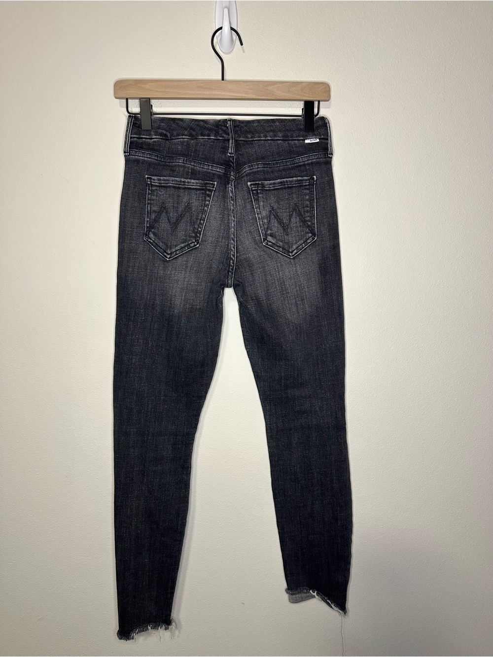 Mother the looker ankle fray stargazing wash skinny jeans cotton stretch size 25 - Picture 4 of 11